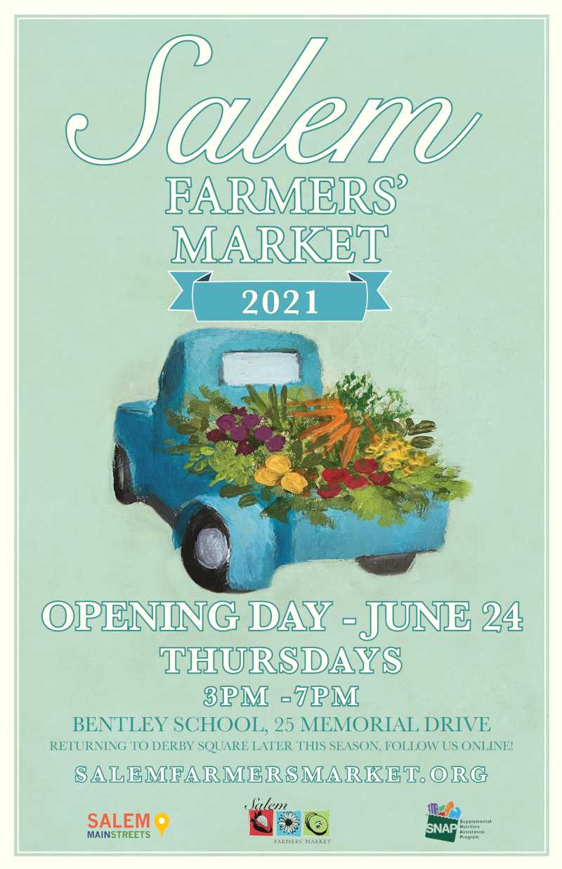 a poster advertising a farmers market.