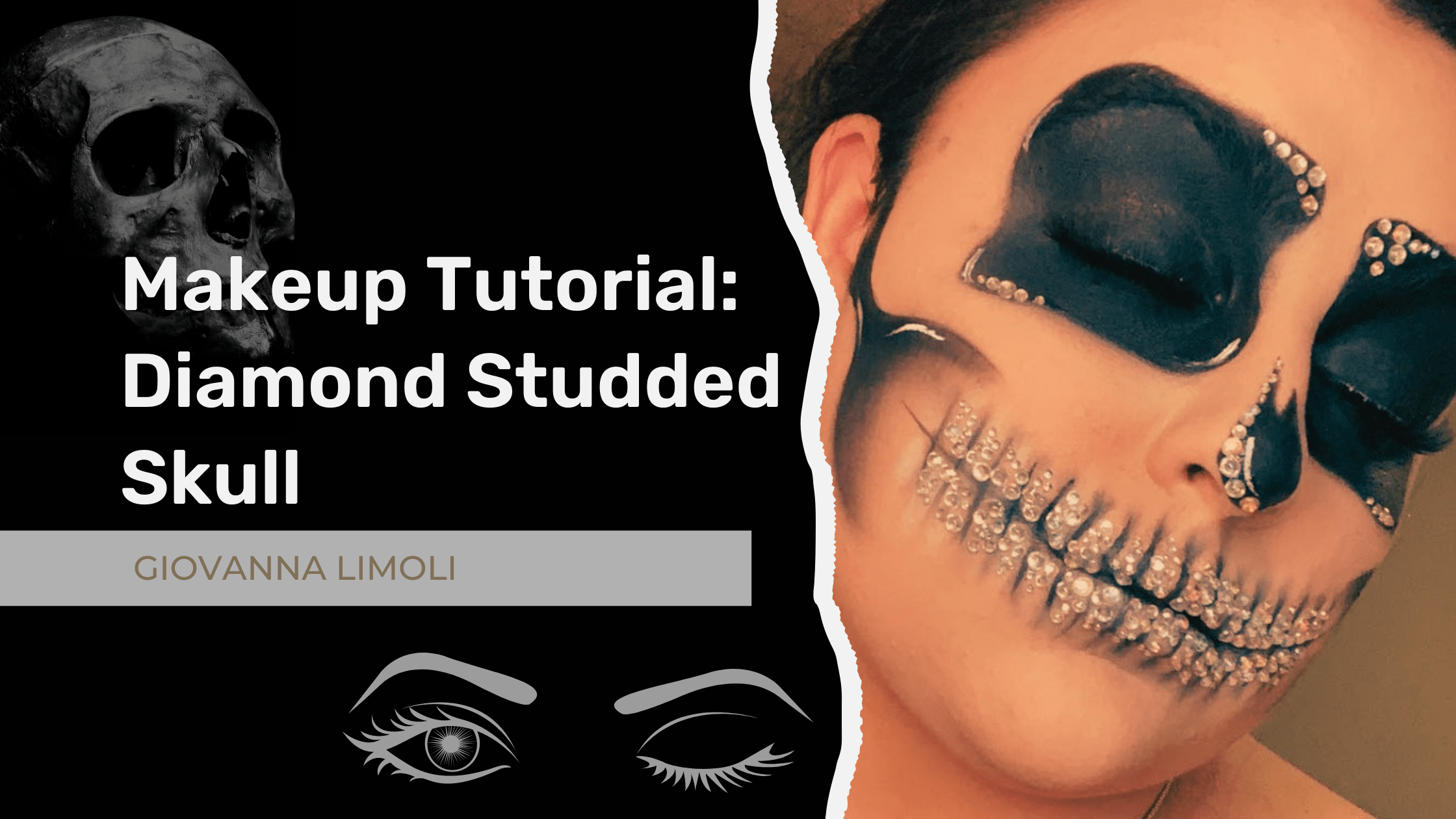 Featured image for “Makeup Tutorial: Diamond Studded Skull”