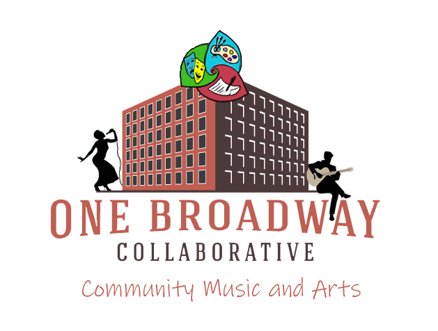 the logo for the community music and arts program.
