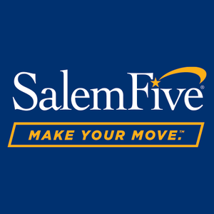 salem five logo on a blue background.