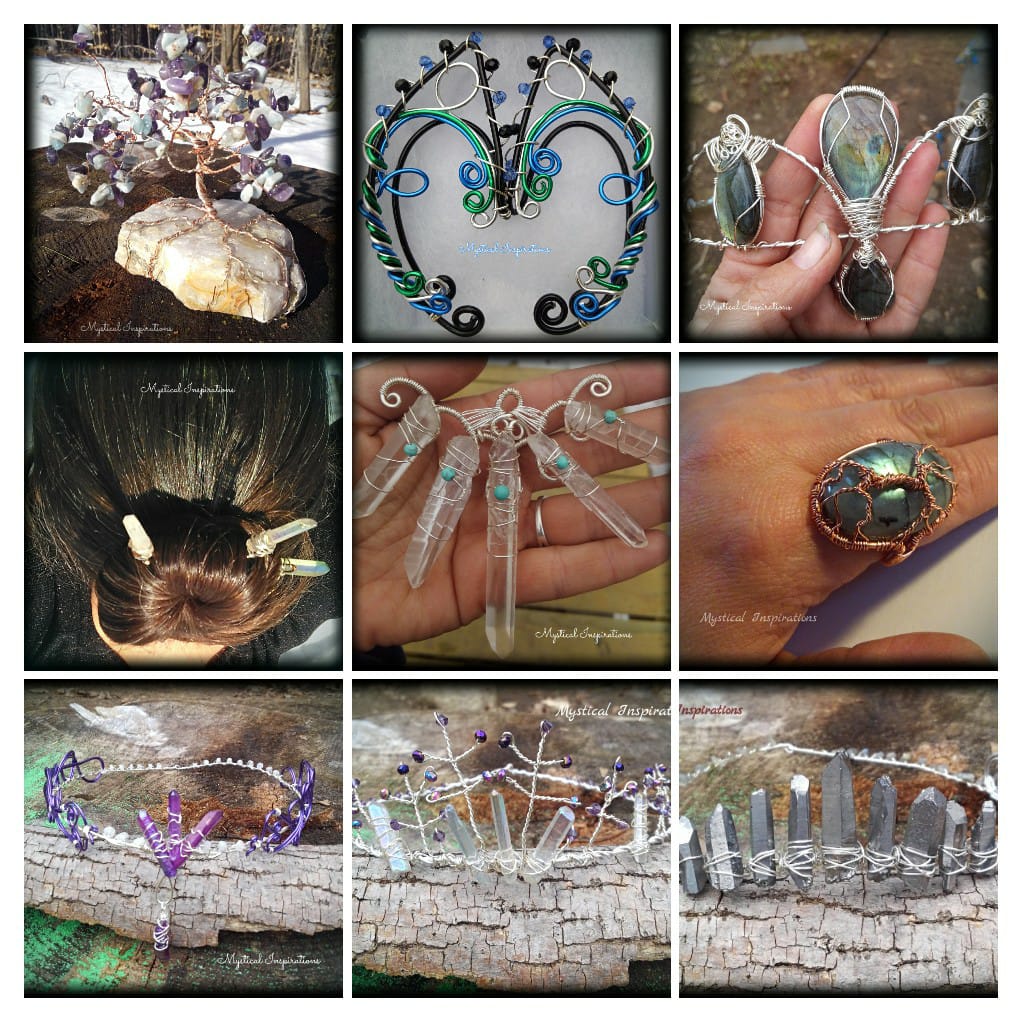 a collage of pictures of various jewelry items.