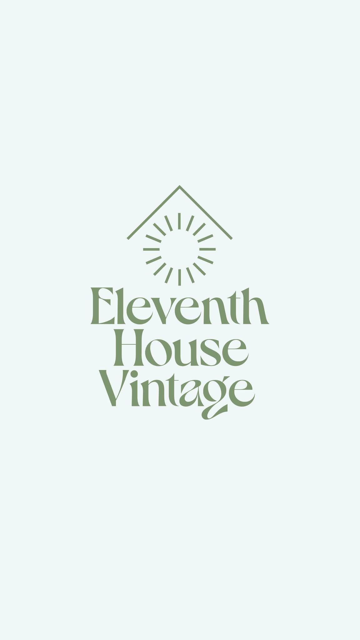 the logo for eleven house vintage.