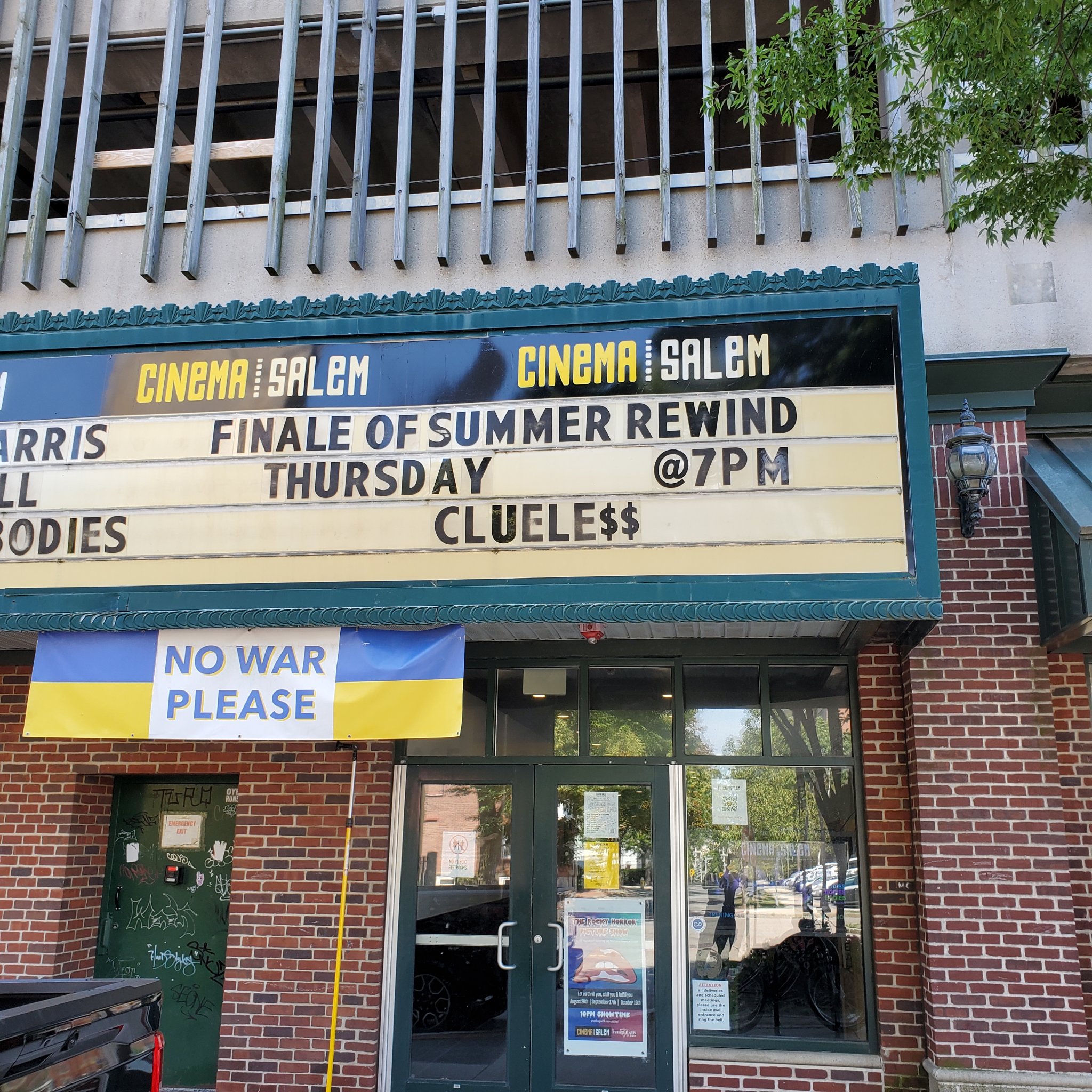 a theater marquee for a film festival.