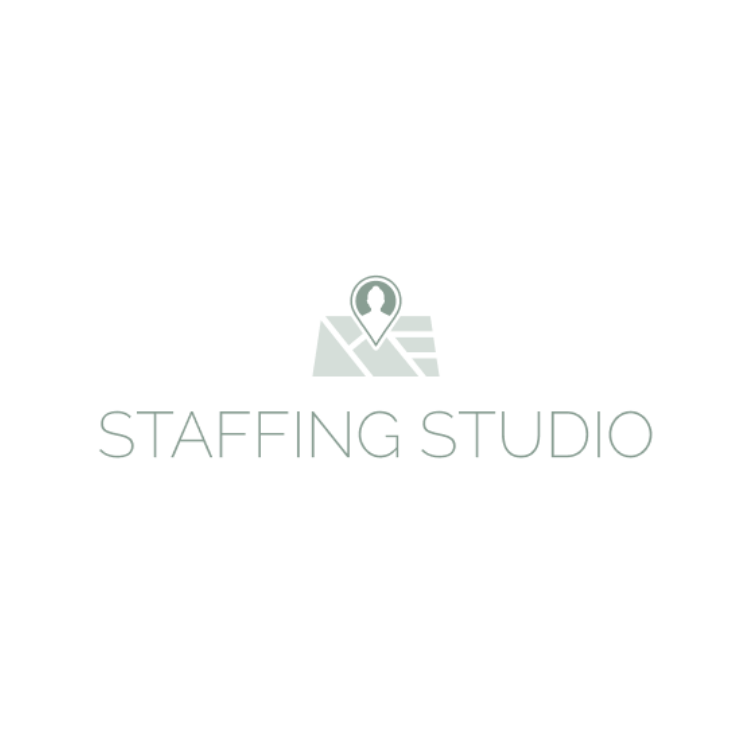 a logo for staffing studio.