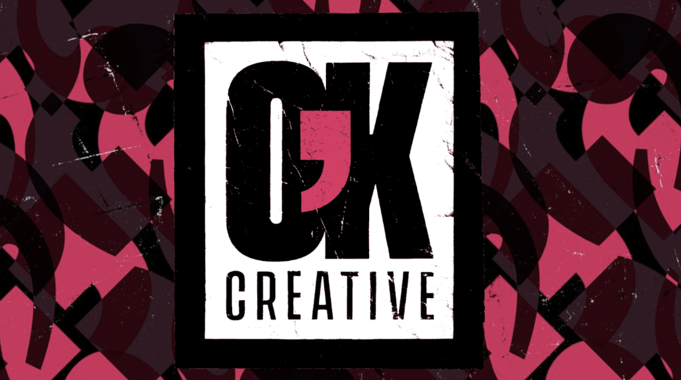 A vibrant pink and black logo showcasing the text "ck creative".