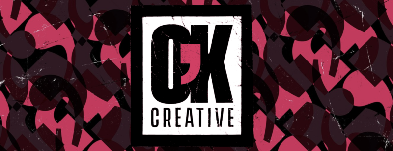 A vibrant pink and black logo showcasing the text "ck creative".