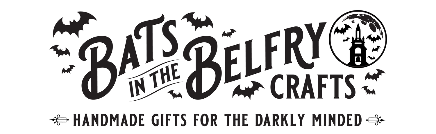 bats in the belfry crafts logo.