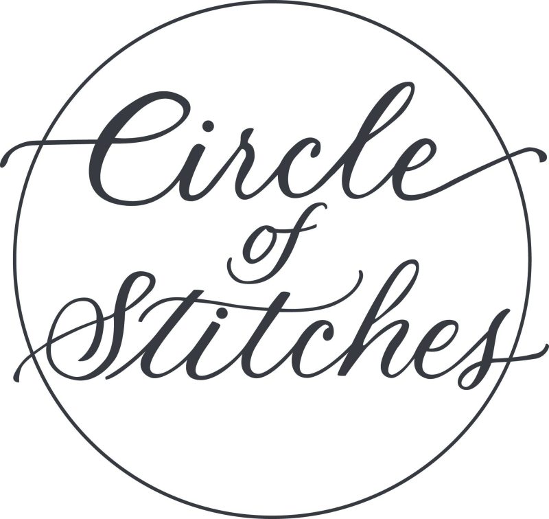 a circle with the words circle of stitches.