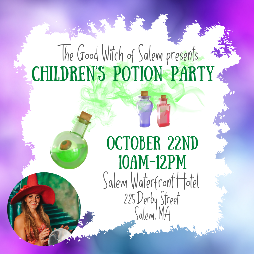 a poster for a children's potion party.