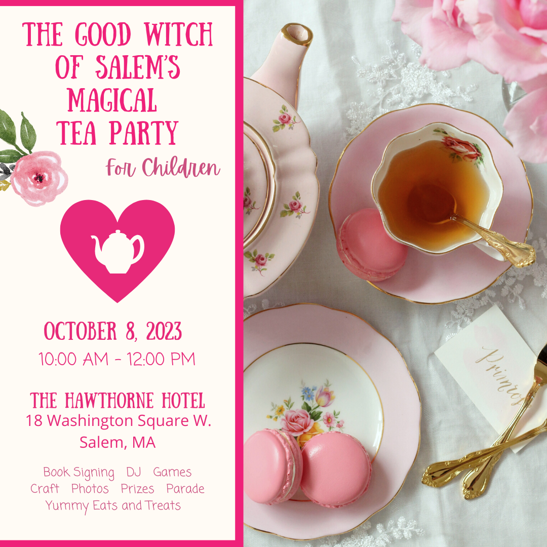 a flyer for a tea party for children.