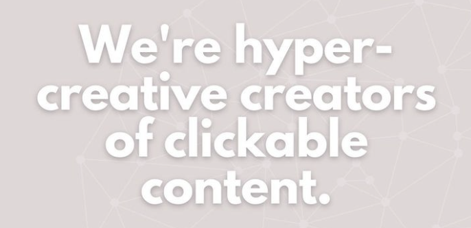 a quote that reads we're hyper creative creative creative creative creative creative creative creative.