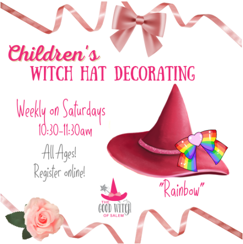 a poster for children's witch hat decorating.