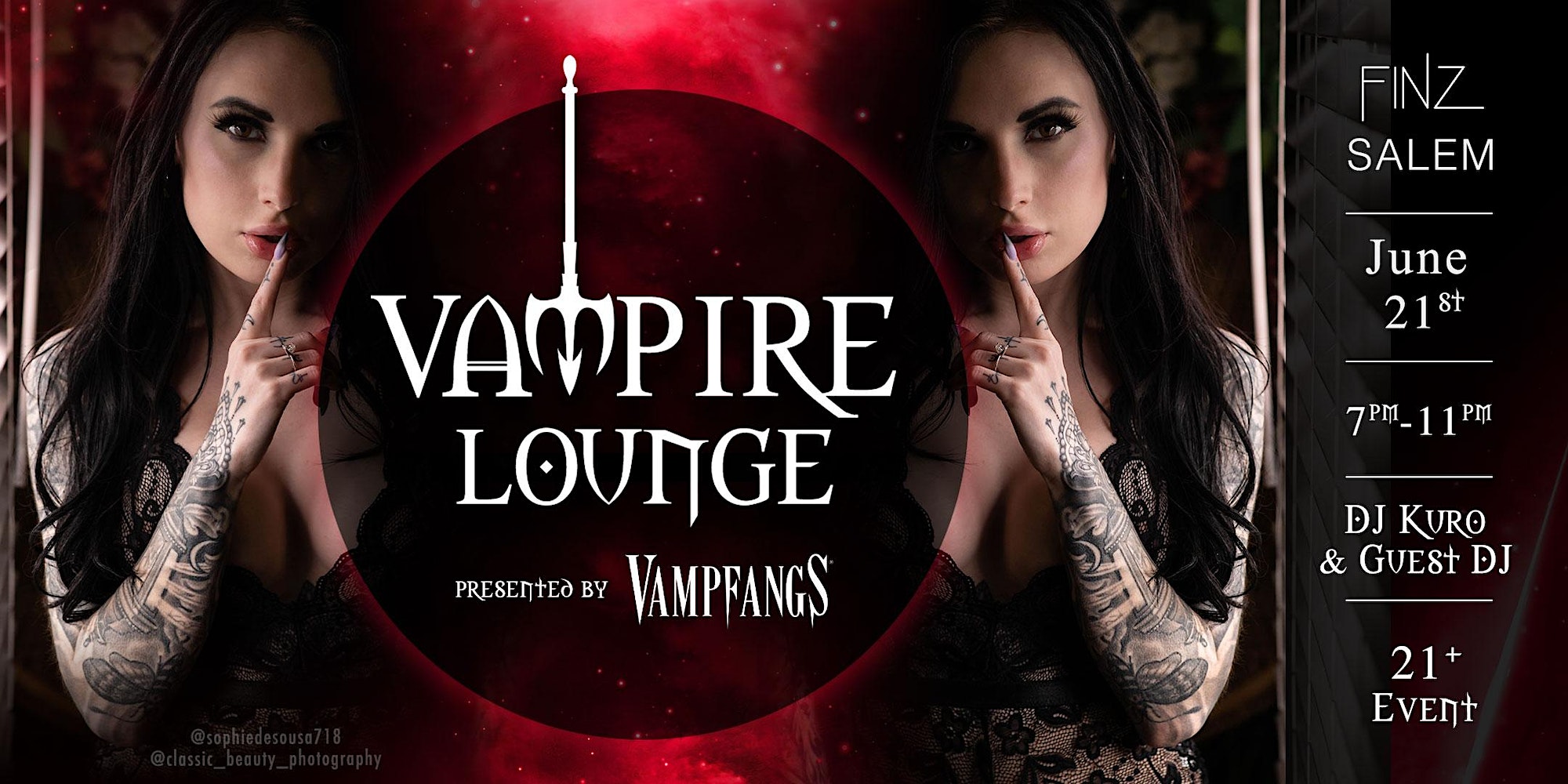 a flyer for a vampire lounge party.