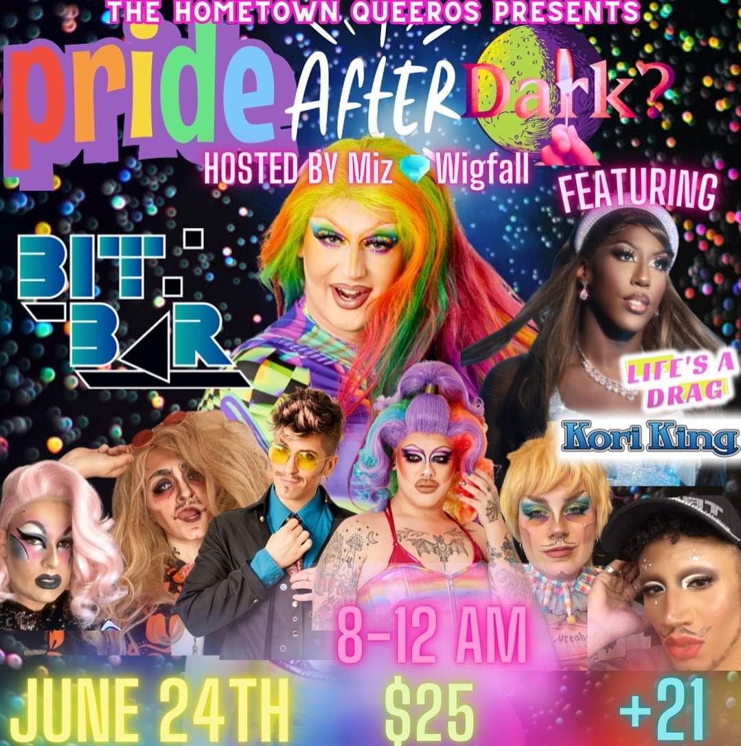 a poster for the pride after dark party.