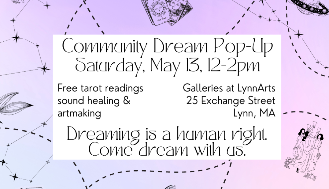 a flyer for a community dream pop - up.