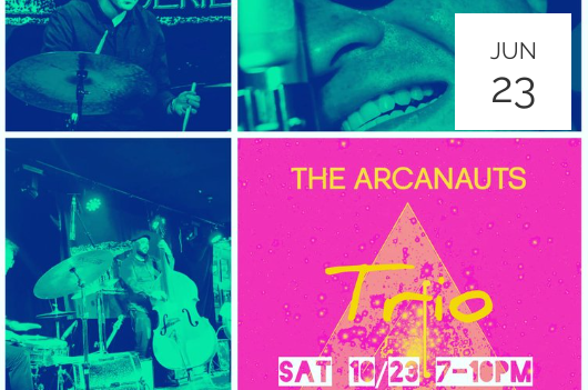 a poster for the arcanauts featuring a band.