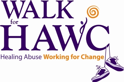the logo for the walk for hawcc.