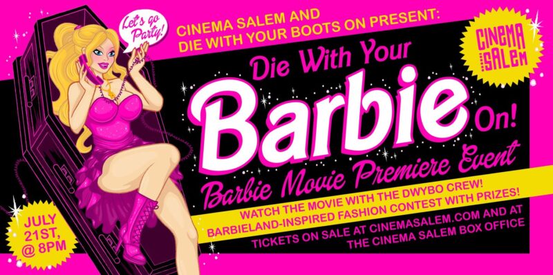 a poster for the barbie movie premiere.