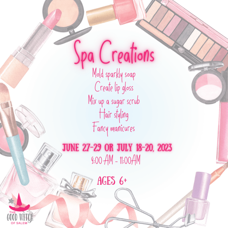 a flyer for a spa creations event.