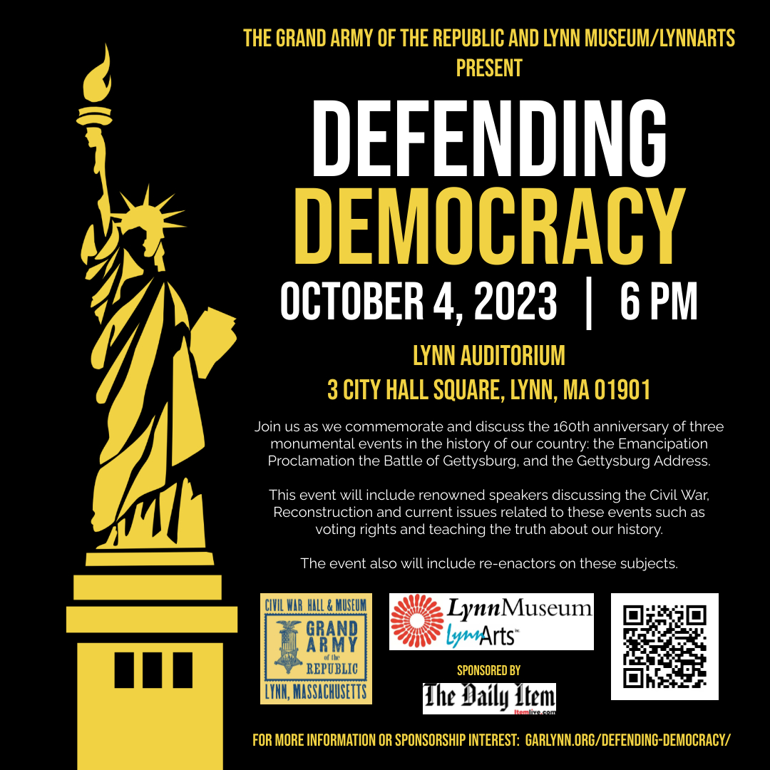 a flyer for defending democracy.