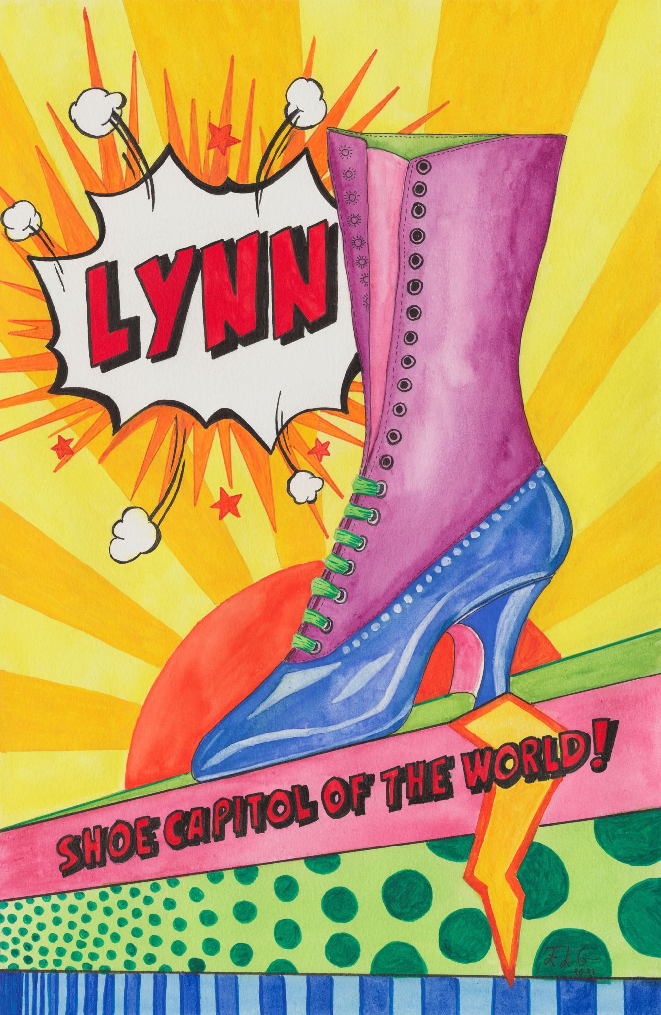 The cover of lynn's shoe center of the world.