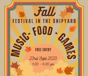 A poster for the fall festival in the harbourside.