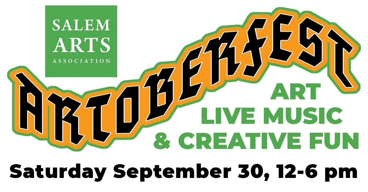 The logo for the artfest live music and creative fun.