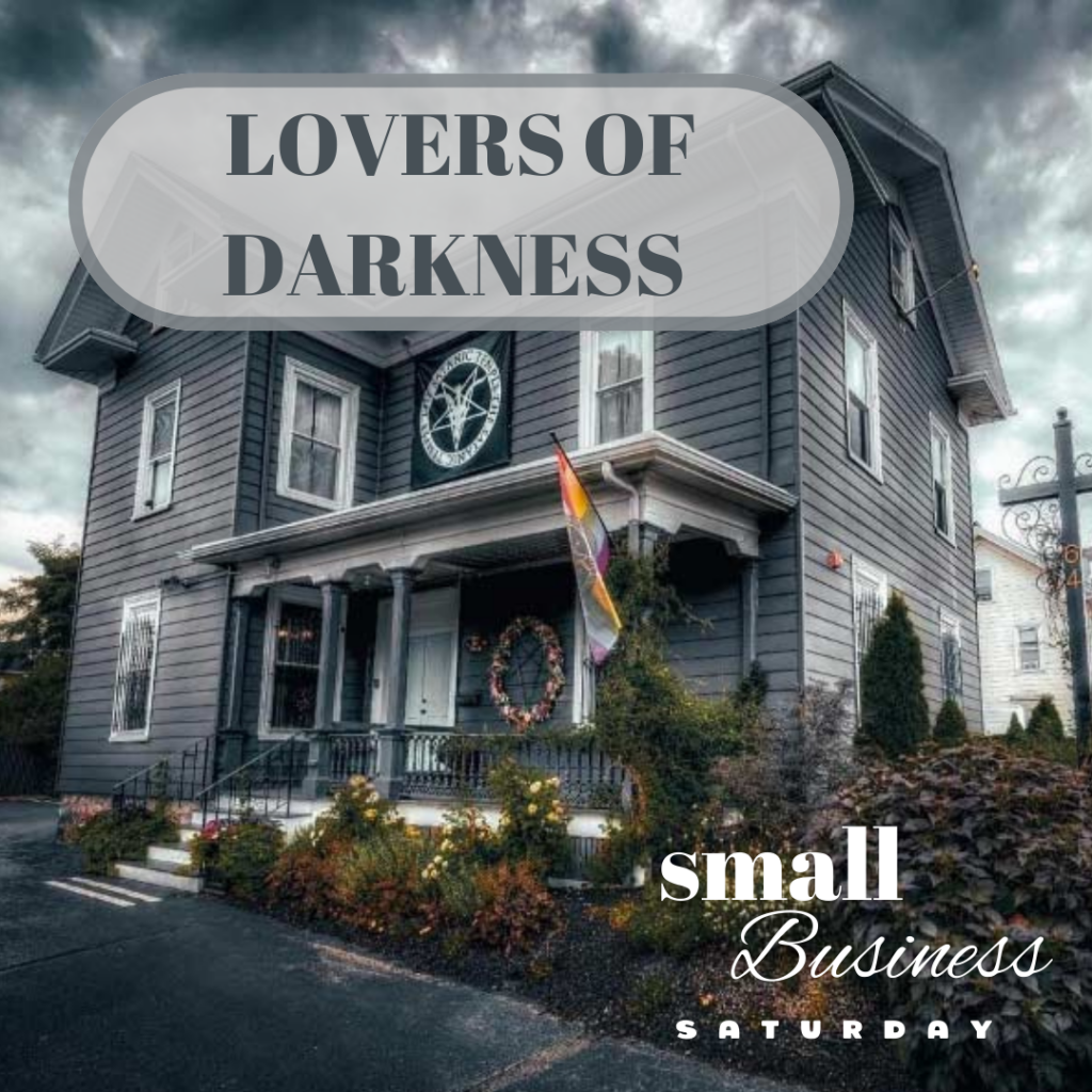 A house with the words lovers of darkness.