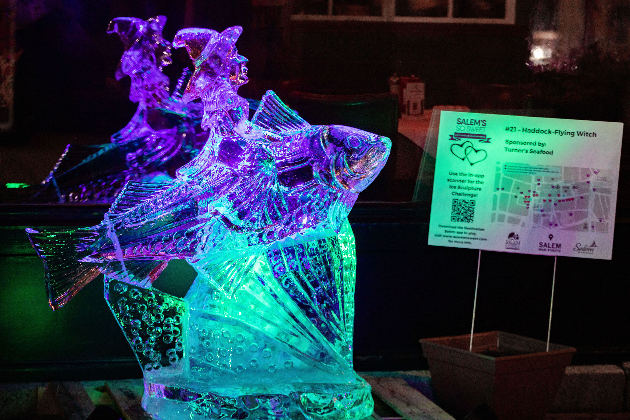 Explore the stunning ice sculptures at the 22nd annual Salem's So Sweet Festival bar, a must-see event for art lovers and festive souls.