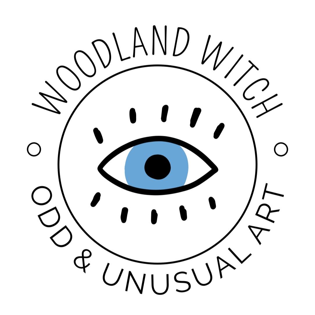 Unusual and unique woodland witch art.