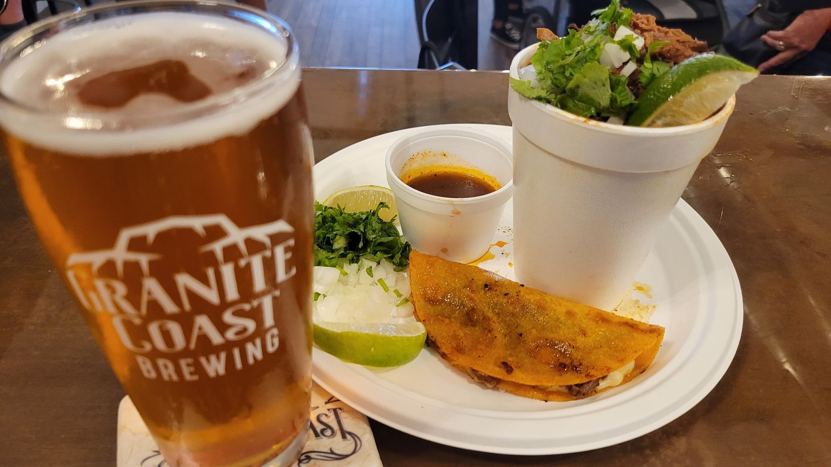 Enjoy a delicious meal paired perfectly with a refreshing glass of beer.
