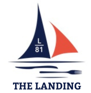 A unique logo blending a sailboat and a fork on the homepage.