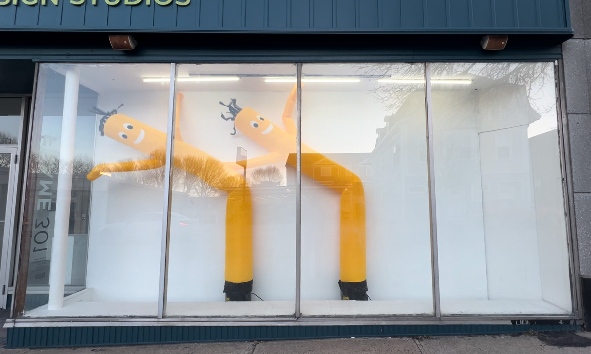 See our eye-catching window display, featuring a vibrant pair of yellow rods.