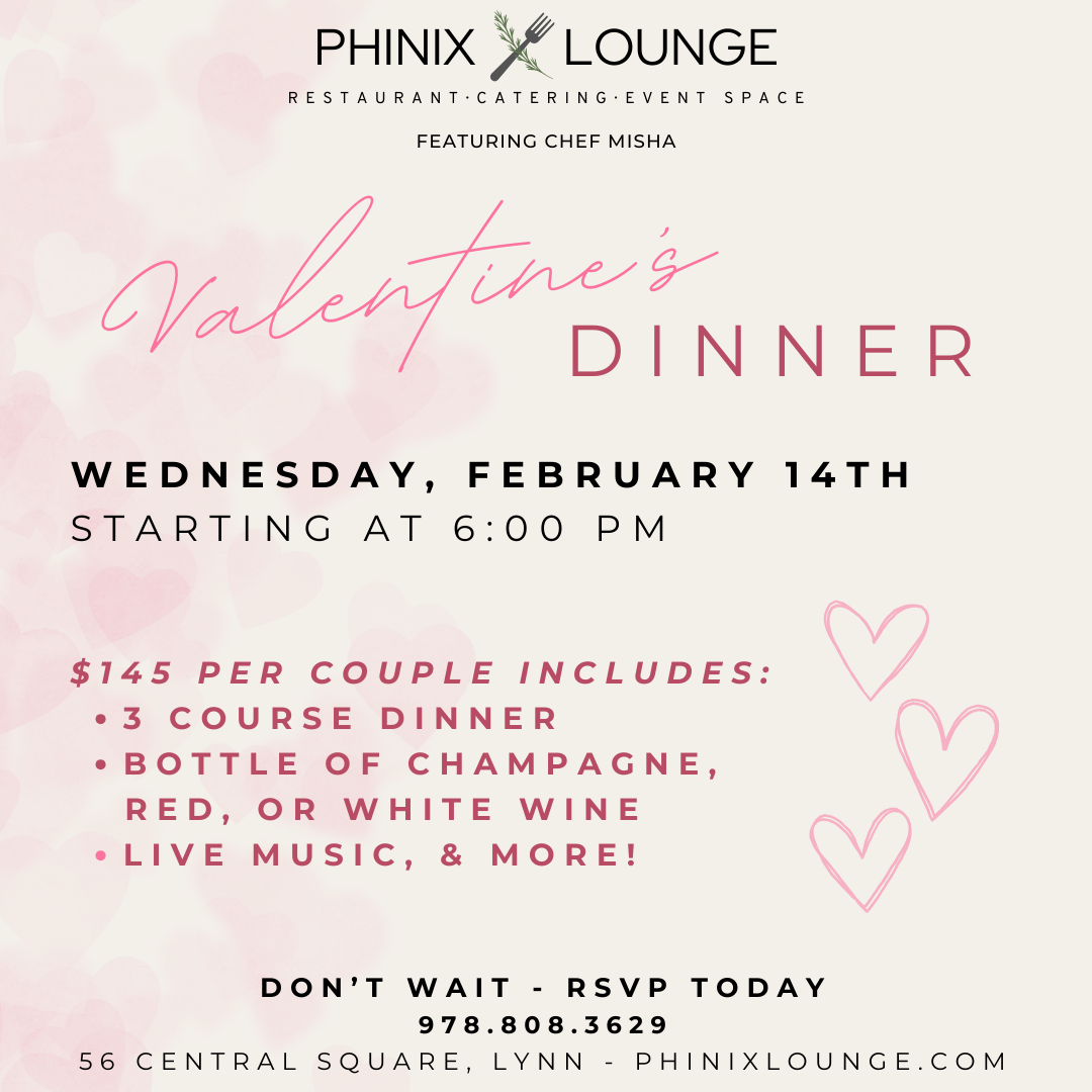 Join us for a romantic Valentine's dinner at Phinx Lounge! Savour special cuisine curated just for this love-filled occasion. With enchanting décor and cozy ambiance, this evening guarantees memories you'll cherish forever. Indulge in the ultimate dining experience with your special someone - only at Phinx Lounge. Don't miss out - book your reservation today!