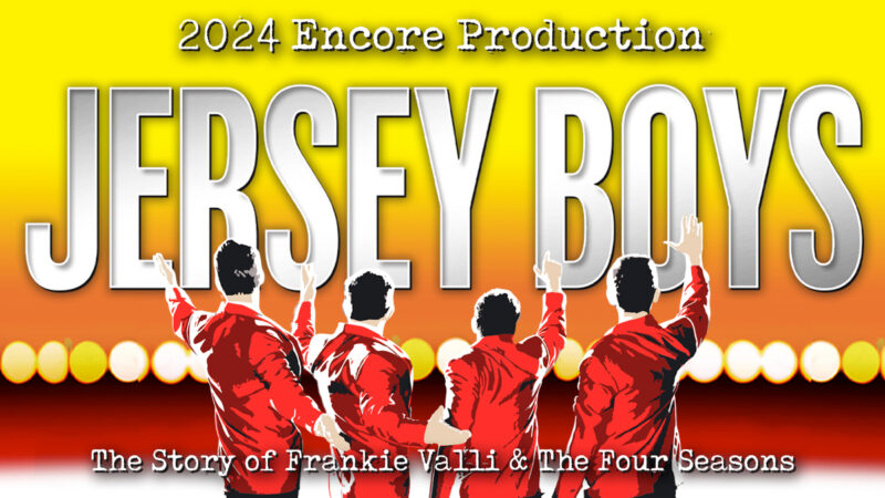 Unveiling the 2024 encore run of 'Jersey Boys,' featuring a stunning poster with four actors donning red jackets, each symbolizing one of the four seasons. This critically acclaimed musical is making a grand comeback, and we need everyone to get excited!