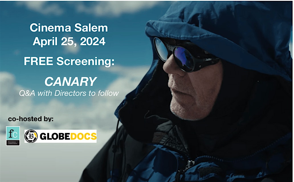 Join us for a special event featuring an individual dressed in cool weather gear and sunglasses! We're hosting a complimentary screening of the film 'Canary', set for April 25, 2024 at Cinema Salem. Don't miss out on this exciting opportunity to engage in a question and answer session following the movie. Reserve your seat today!