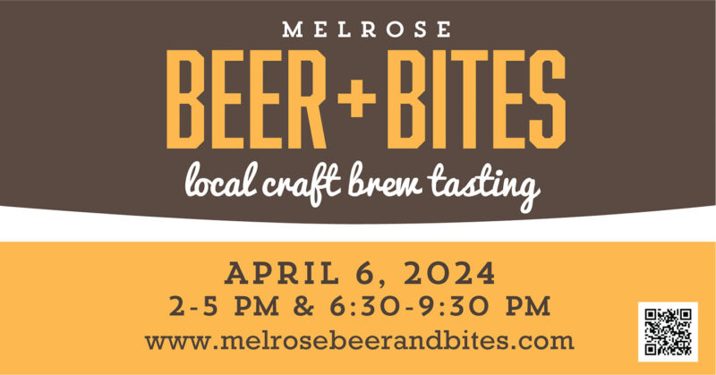 Check out our Beer Tasting Event! Details like dates and times are included on our banner. Also, find the website URL to learn more about us and a QR code for a quick link.
