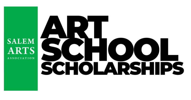 The Salem Arts Association's logo is promoting scholarships for art school.