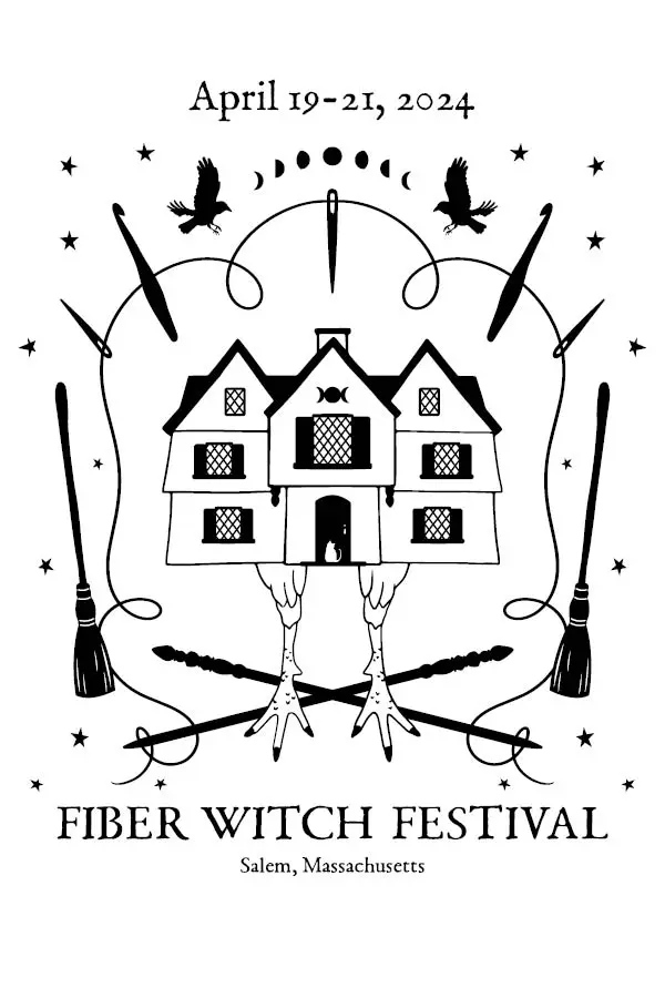 Come and experience the extraordinary Fiber Witch Festival in Salem, Massachusetts! Mark your calendars for 19-21 April 2024. Join us and bask in the mystical aura of witchcraft symbolism, at the heart of which is an enchanting image of a house. Discover magic woven into threads at this unique event you wouldn't want to miss!