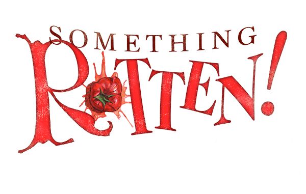 The logo for 'something rotten!' features a unique red-styled text and is accentuated with a rose design.