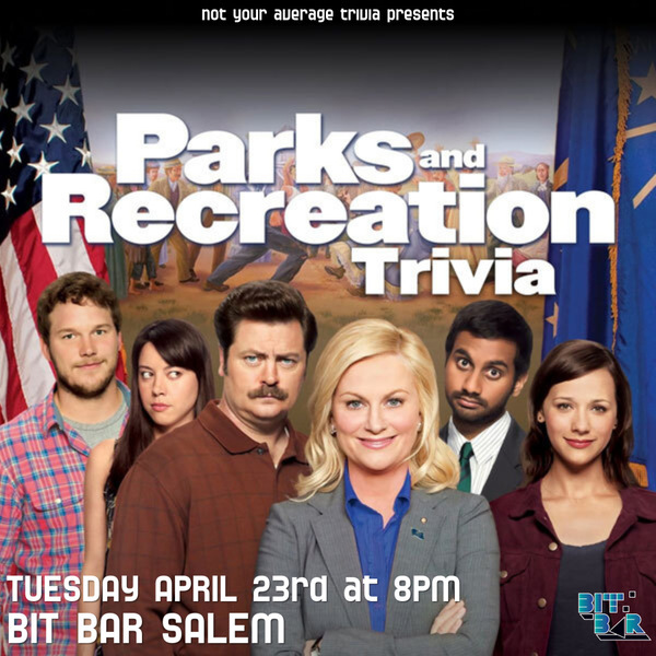 Join us for a fun-filled "Parks and Recreation trivia" event! It's sure to be a blast with photos of your favorite characters featured throughout. We're keeping it patriotic too, sporting a cool U.S. flag as the backdrop. Dive into brilliant details about the show and you might leave as the trivia champion!