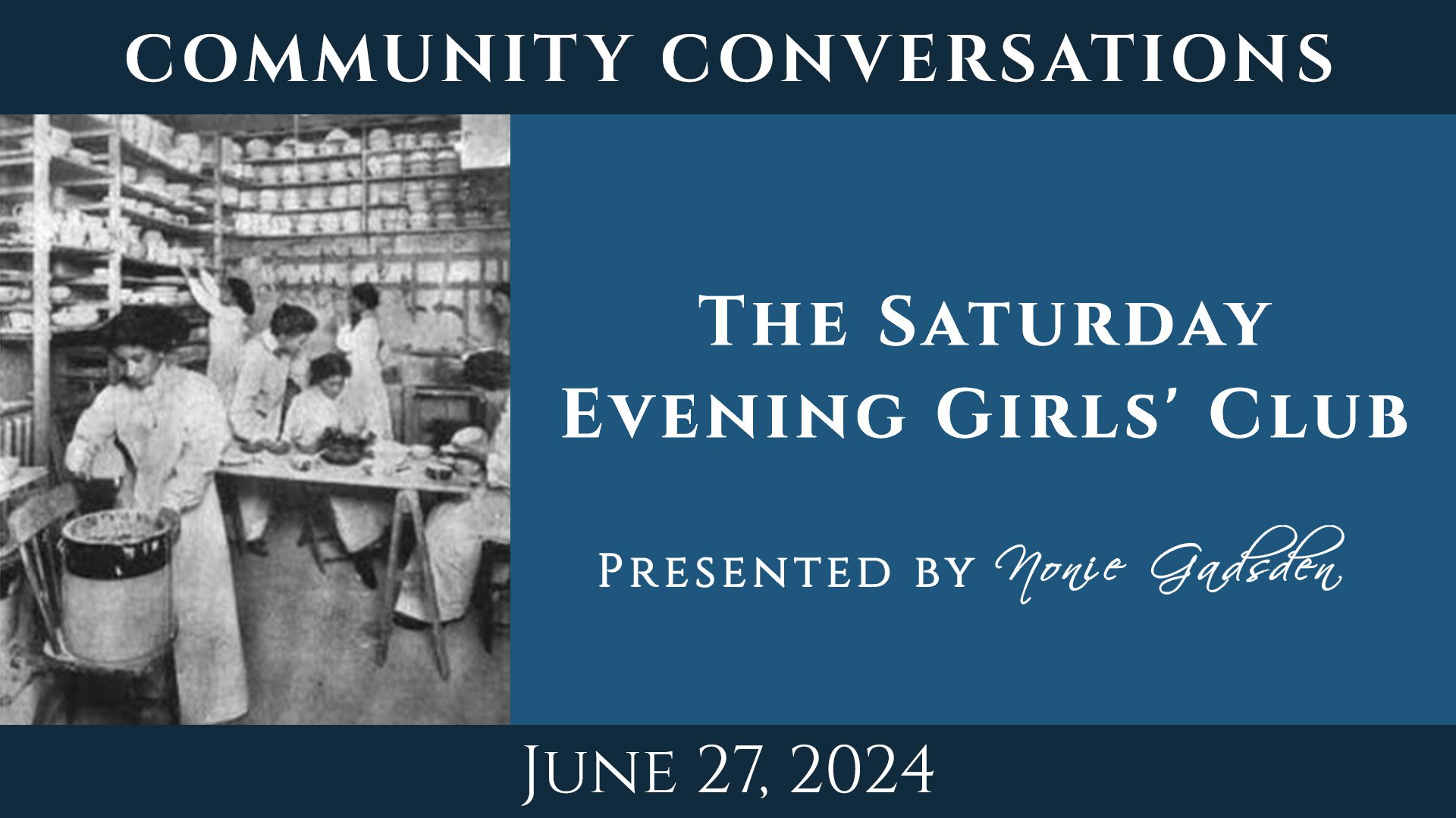 Get ready for our event on June 27, 2024, as we share a glimpse from the past with a historic photo of women at a pottery workshop. Join us for "The Saturday Evening Girls' Club" and dive into an era of beautiful craftsmanship. Don't miss it!