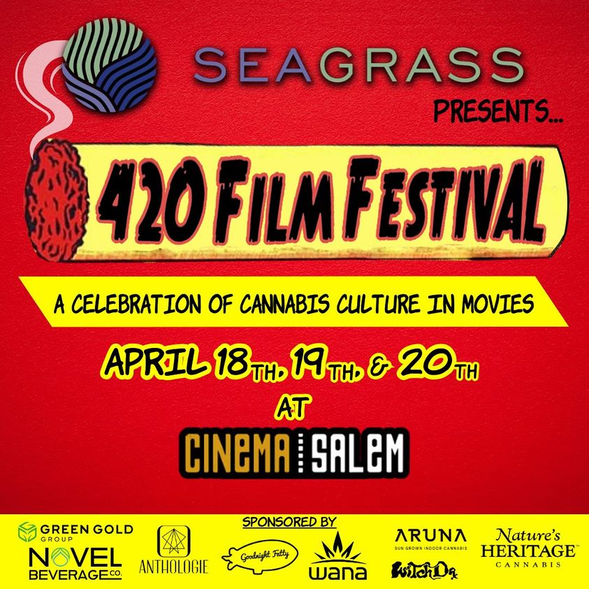 Get ready for the 420 Film Festival! This event, brought to you by Seagrass, is a unique celebration of cannabis culture through cinema. It's happening from April 18th to 20th at Cinema Salem. Join us as we explore the role of cannabis in movies and embrace this vibrant culture. Don't miss out on this one-of-a-kind film fest!