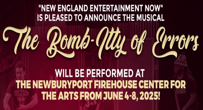Get ready for a theatrical treat! "The Bomb-Itty of Errors" is coming to the Newburyport Firehouse Center for the Arts from June 4-8, 2025. Don’t miss this unique musical experience that’s bound to entertain audiences of all ages. Save those dates and get your tickets soon – seats are filling up fast! Enjoy a night out with great music, laughter, and fun at one of Newburyport's iconic venues. See you there!.