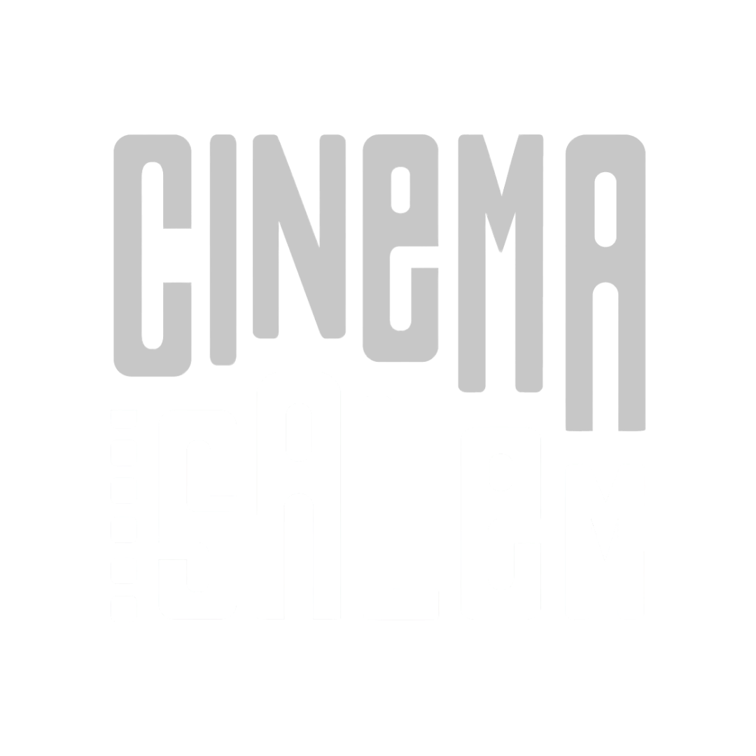 Logo Description: The logo reads "CINEMA SALEM" in a bold, block-style uppercase font. "CINEMA" appears in gray lettering stacked above "SALEM," which is white with unique dot accents to the left of the word. The design stands out against a solid black background for strong visual impact.