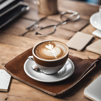 Vibrant coffee scene: latte art, shared notepads, and glasses on a wooden table—sparking connection and creativity in Essex County.