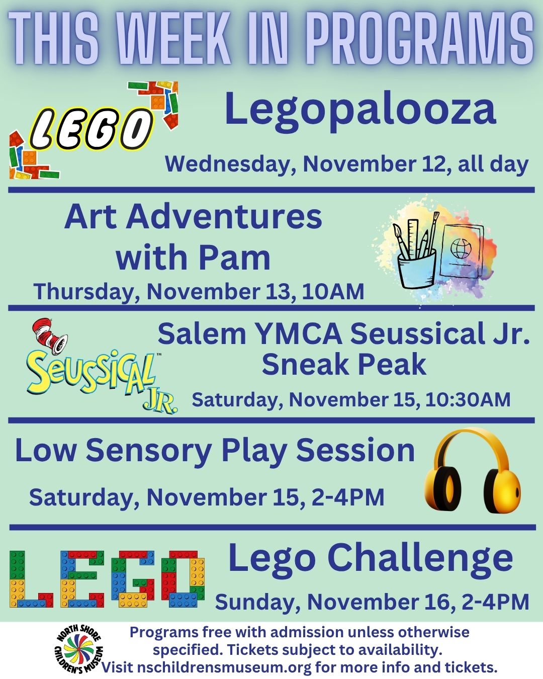 A colorful flyer bursts with exciting community events at the children's museum, sparking creativity for Essex County families.