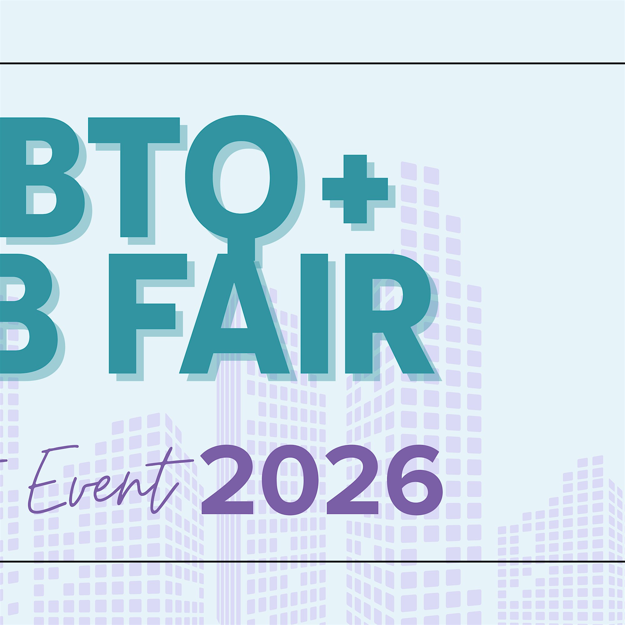 TBTO+ JOB FAIR Event 2026" bursts over lively purple skyscrapers, spotlighting creative local energy and Essex County collaboration.