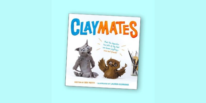 The "Claymates" cover bursts with vibrant clay animals and lively paintbrushes, sparking Essex County kids' creativity.