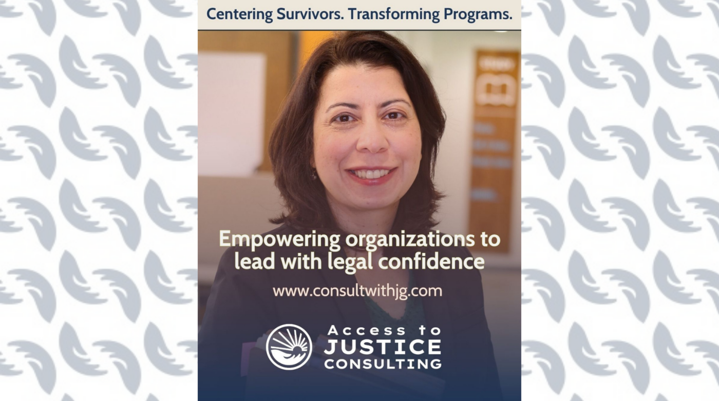 A vibrant woman beams at the camera amid lively designs, championing legal confidence and community impact in Essex County.